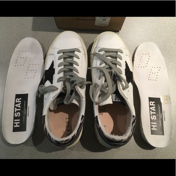 Golden Goose Hi Star Sneaker White/Black Glitter - Picture 6 of 8